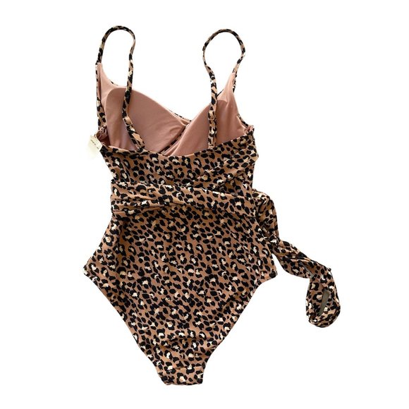 NWT Aerie Leopard Wrap One Piece Swimsuit Size Medium - Picture 9 of 14